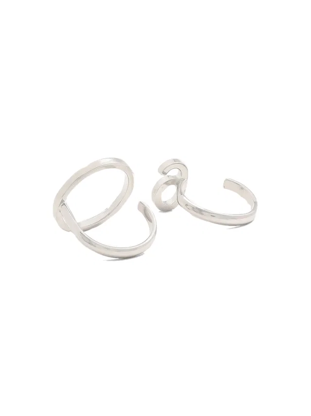 Maison Margiela Logo Ring — Silver Brass Rings in Silver from HEWI