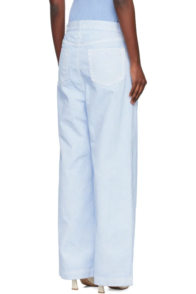 ISSEY MIYAKE Blue Sculptural Jeans, photo 3 of 4 from SSENSE