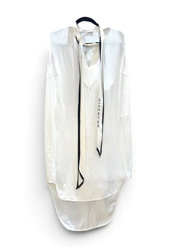Givenchy Sleeveless Tunic-Style White Dress - Size 38 in White from Luxury Promise
