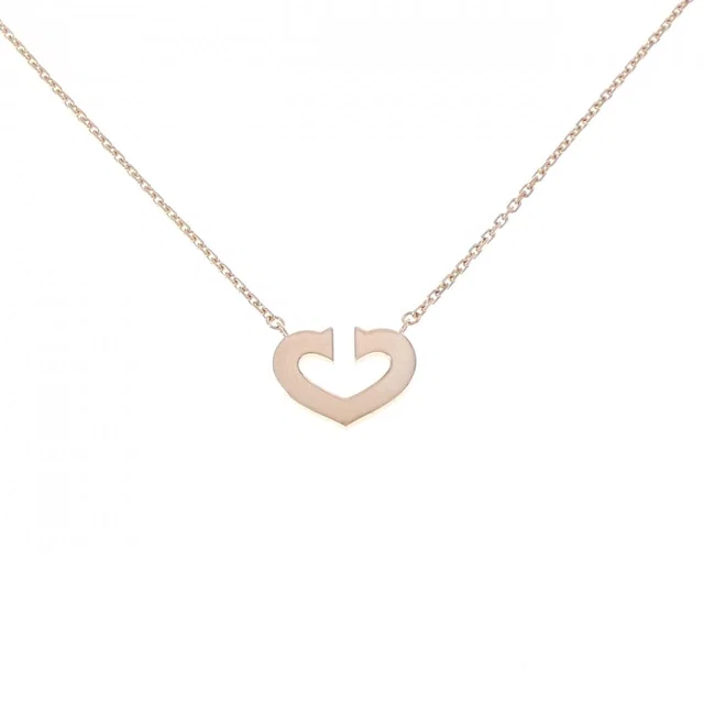 Cartier C Heart 750 Pink Gold Necklace in Pink from LuxUness