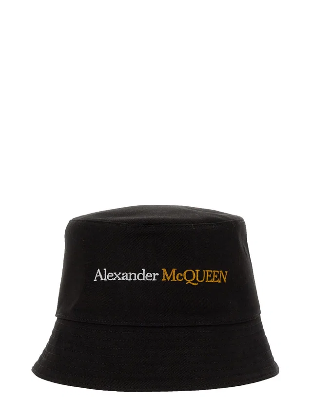 Alexander McQueen 782063_4105q1080 Bucket Hat — Black Cotton in Black from HEWI
