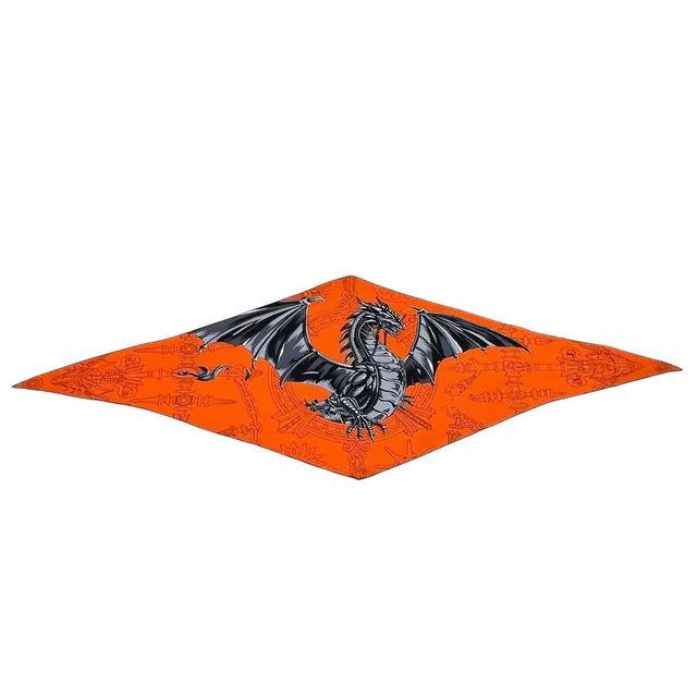 Hermès Losange Dragon Flash Silk Cashmere Orange Scarf in Orange Silk from The Reluxe