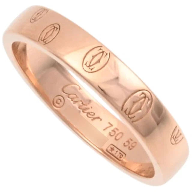 Cartier 18K Happy Birthday Ring #59 Pink Gold in Pink from VINTAGE QOO TOKYO