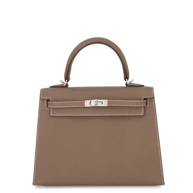 Hermès Kelly Sellier Etoupe Epsom Size 25 in Taupe Epsom leather from GALLERY RARE, photo 1 of 1