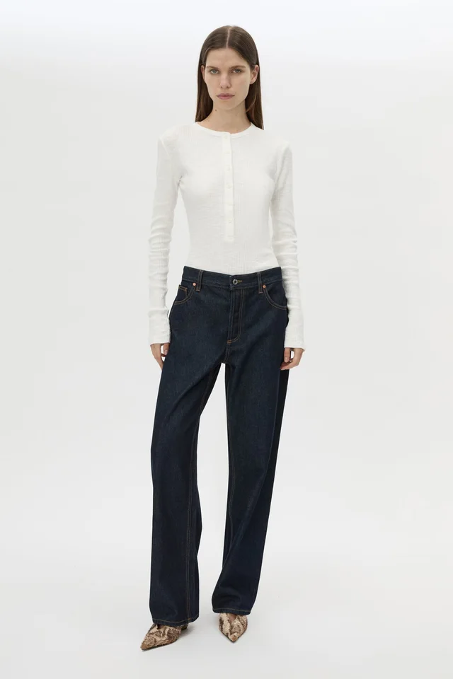C&M CAMILLA AND MARC SALE Orion Slub Jersey Bodysuit in White from Camilla and Marc, photo 1 of 1