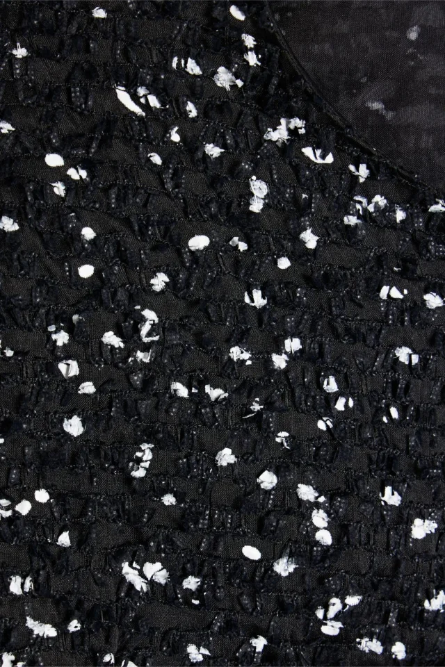 Oscar de la Renta Cropped Fil-Coupé Jacket in Black, photo 4 of 4 from THE OUTNET