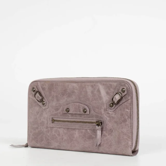 Balenciaga Mauve Arena City Continental Wallet in Lambskin from Labellov, photo 2 of 4