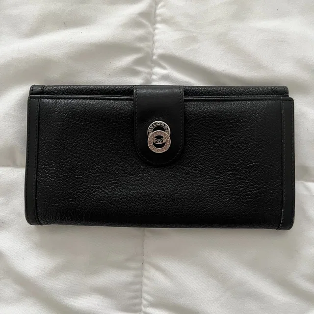 Bvlgari Women's Wallet Long Wallet Black Silver Quiet Luxury in gray|silver|black from Poshmark