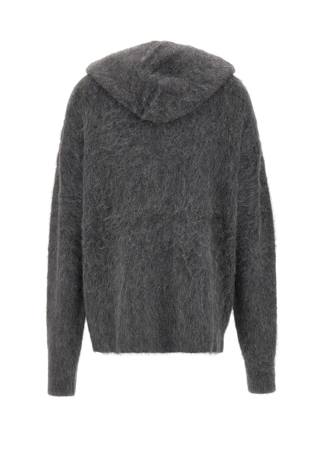 7 For All Mankind Fuzzy Zip Hooded Cardigan, photo 2 of 7 from SENSER