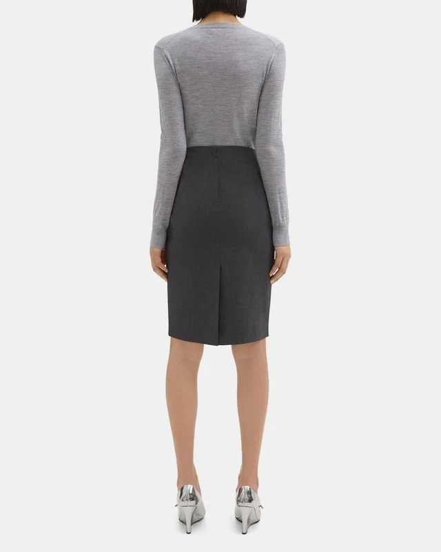 Theory Pencil Skirt in Stretch Wool, photo 4 of 4 from Theory