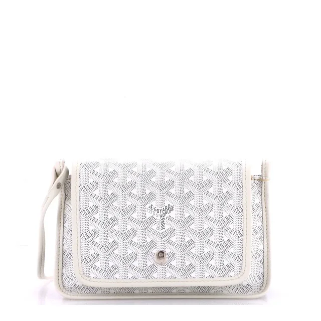 Goyard Plumet Clutch Wallet Coated Canvas in white Coated canvas from Rebag