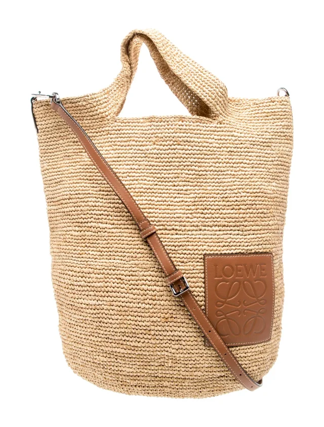 Loewe Signature Slit in Raffia from The RealReal