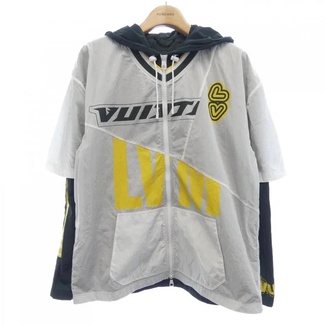 Louis Vuitton Patchwork Quebes Volume Jersey Jacket White Green Yellow in White from The Reluxe