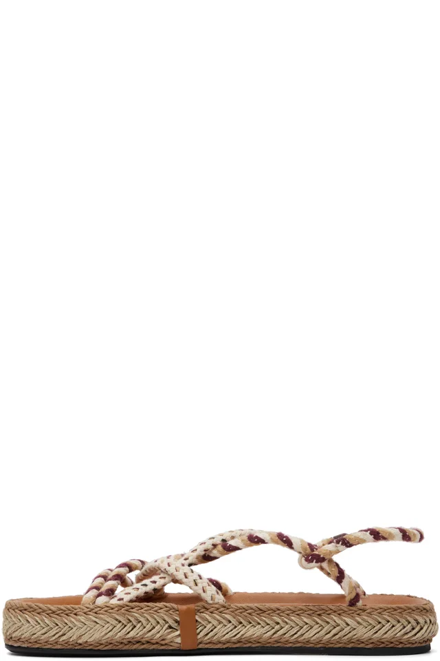 Isabel Marant Beige & Purple Kitza Sandals, photo 3 of 5 from SSENSE