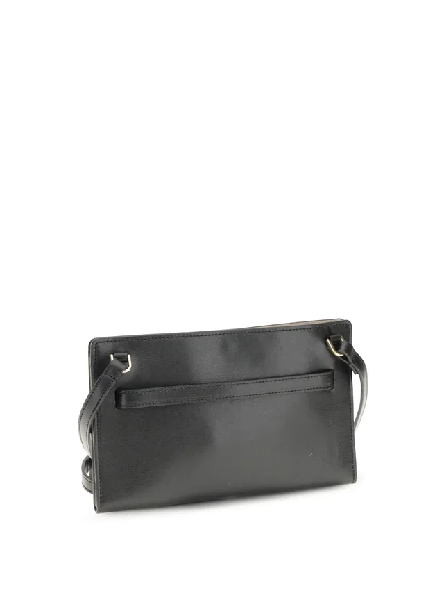 TOTEME Crossbody Bag — Black Cow Leather in Black Leather from HEWI