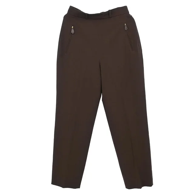 Hermès Long Pants Brown #38 in Brown Wool from AMORE Vintage Tokyo
