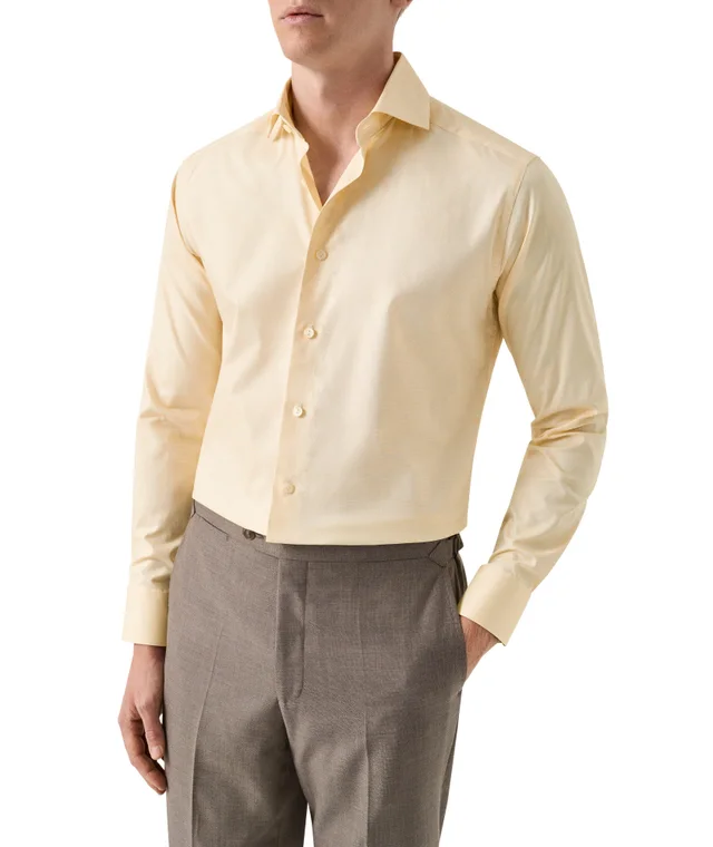 Eton Slim-Fit Signature Oxford Dress Shirt in Yellow, photo 2 of 5 from Harry Rosen