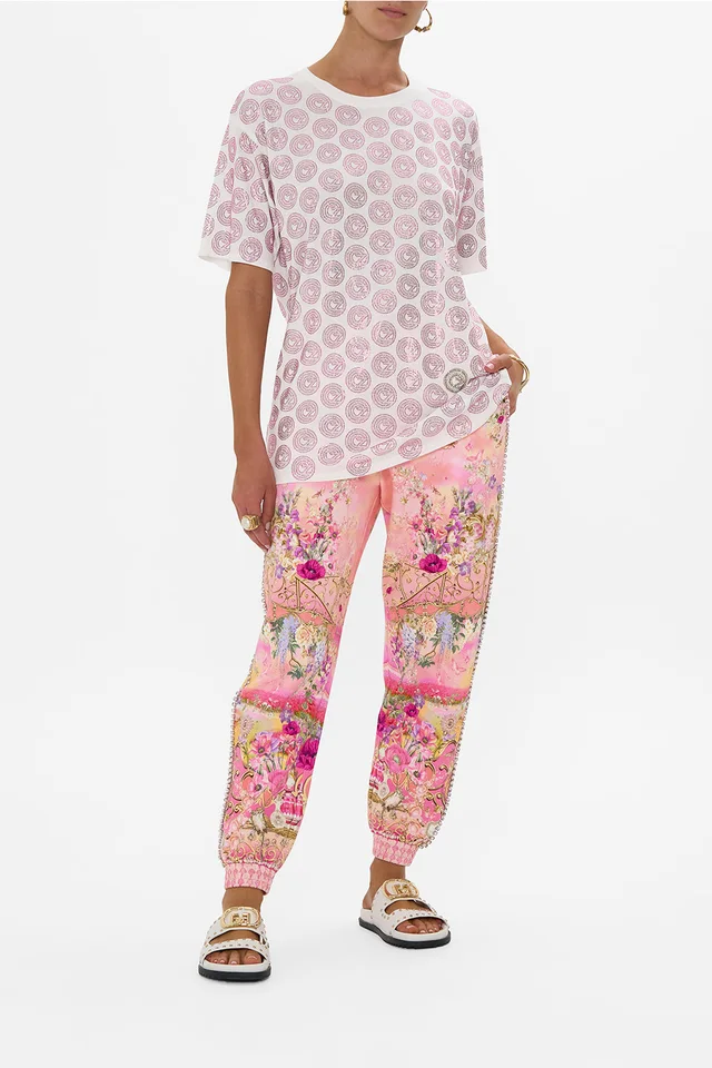 Camilla eBoutique OVERSIZED BAND TEE - WHITE/PINK TOTALLY OZMOPOLITAN from CAMILLA, photo 1 of 1