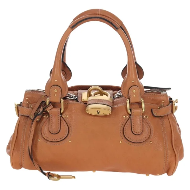 Chloé Cognac Leather Medium Paddington Bag in Brown Leather from Blue Spinach