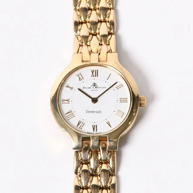 Tiffany & Co. Baume & Mercier Classic Watch 14k White Dial in White from The Reluxe