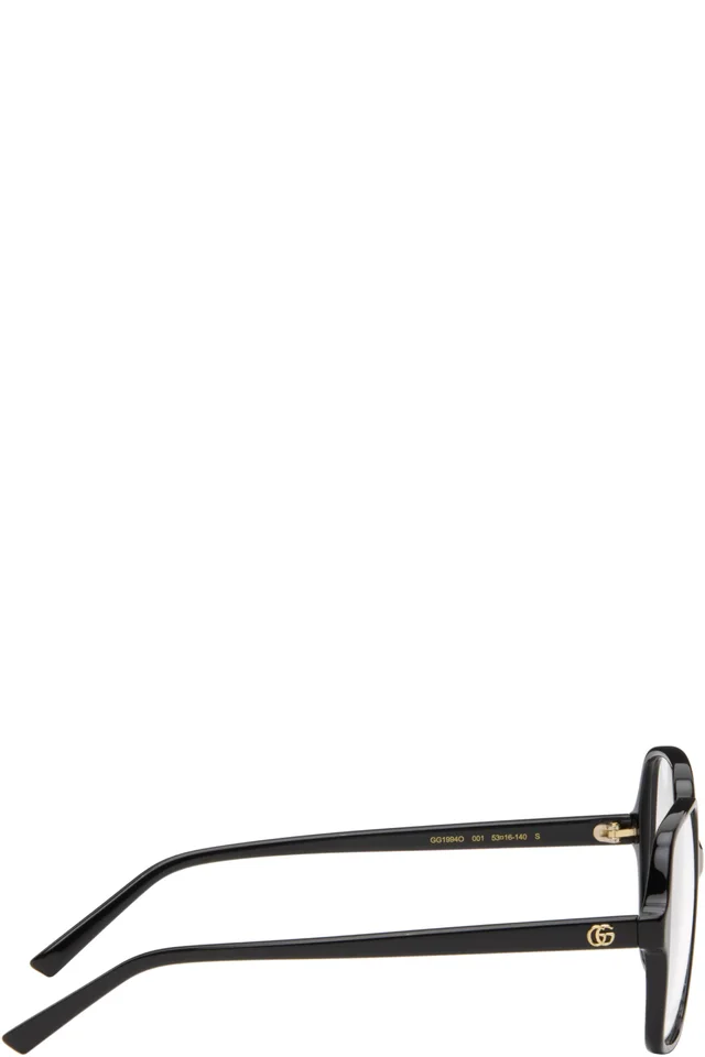 Gucci Black Square Glasses, photo 2 of 4 from SSENSE