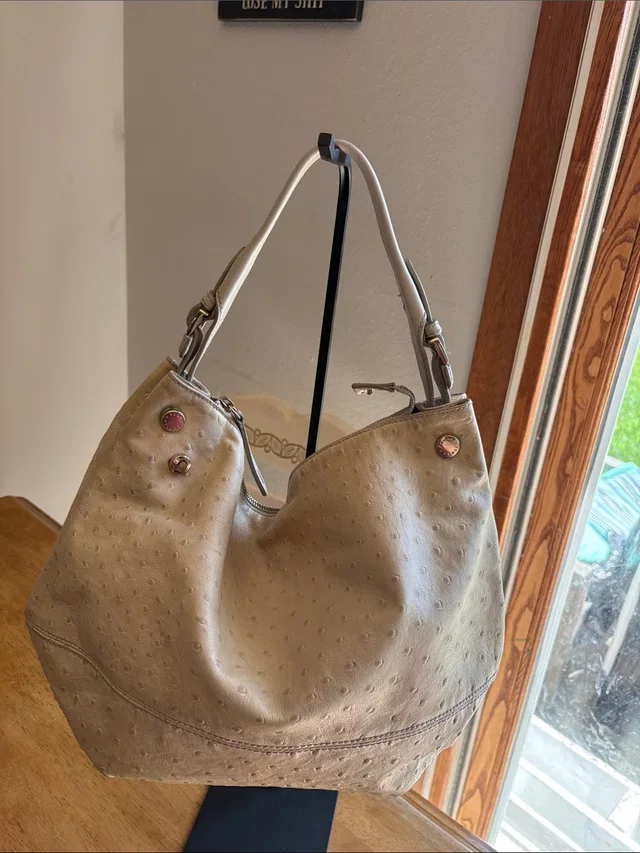 Furla Ostrich Embossed in brown|neutral Ostrich from Poshmark