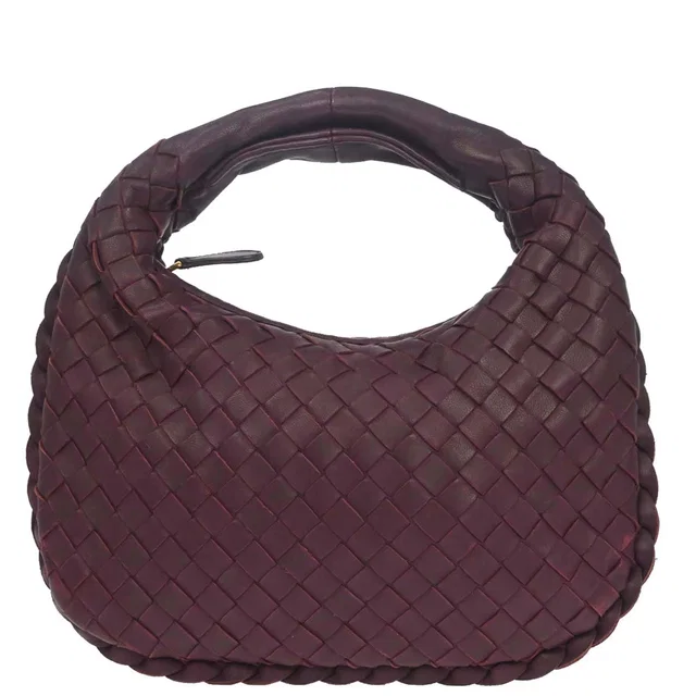 Bottega Veneta Purple Lambskin Intrecciato Hobo Handbag in Purple Lambskin from AMORE Vintage Tokyo