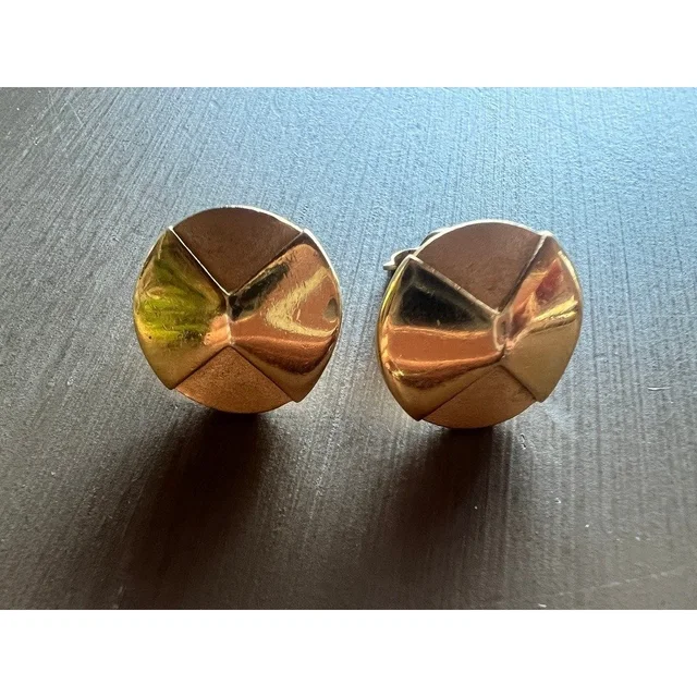 Givenchy Clip-On Earrings Gold 1979 Vintage Domed Faceted Studs Retro Glam Chic in gold from Poshmark