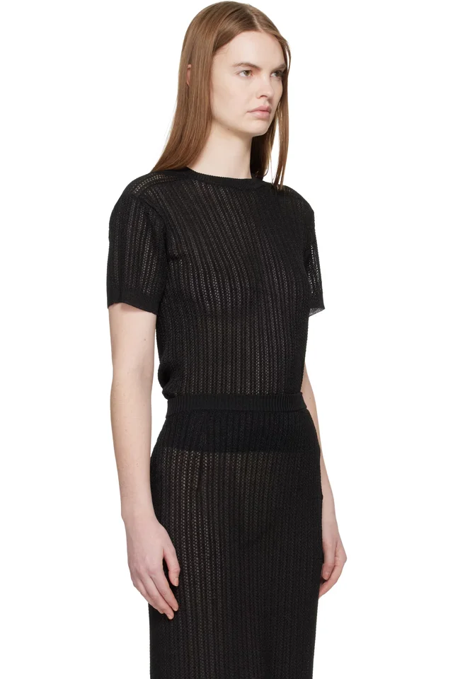 Maison Margiela Black Knit Sweater, photo 2 of 5 from SSENSE