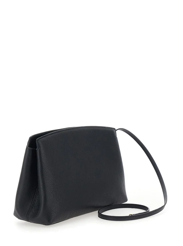 LIFFNER Black Clutch with Clasp Closure in Grained Leather Women in Black 100% Calf, photo 6 of 10 from Gaudenzi Boutique