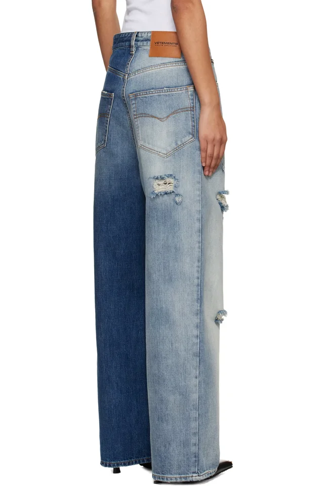 VETEMENTS Blue Degrade Effect Jeans, photo 3 of 4 from SSENSE