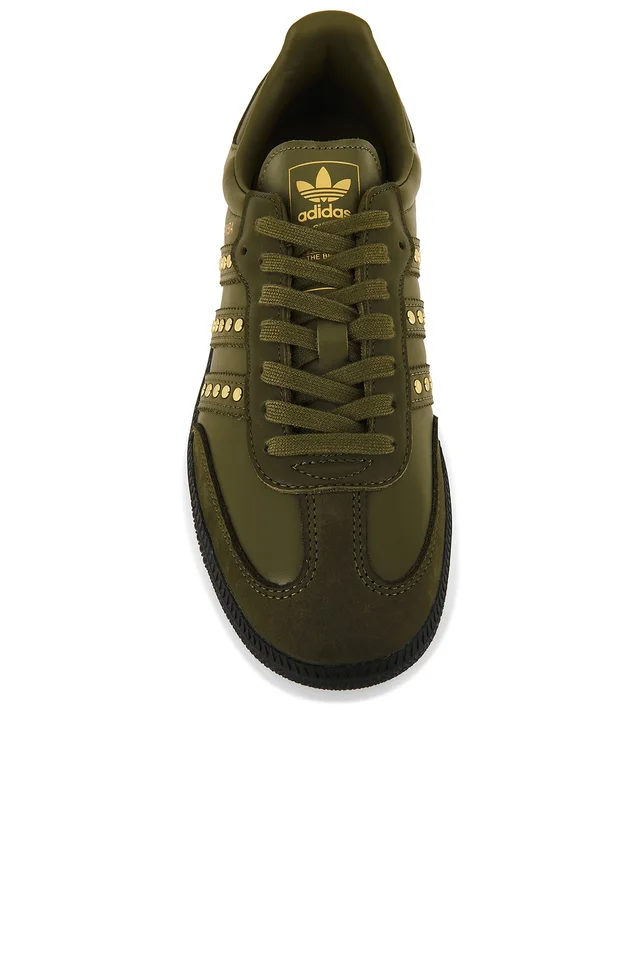 adidas Originals Samba OG Sneakers in Medium Dark Khaki, Olive Strata, & Core Black, photo 4 of 6 from REVOLVE (Canada)