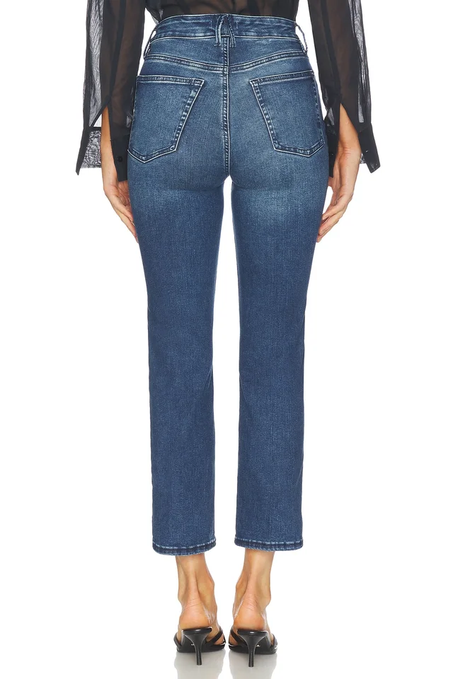 Good American Always Fits Good Legs Straight Jeans in Indigo446, photo 7 of 11 from REVOLVE (Canada)