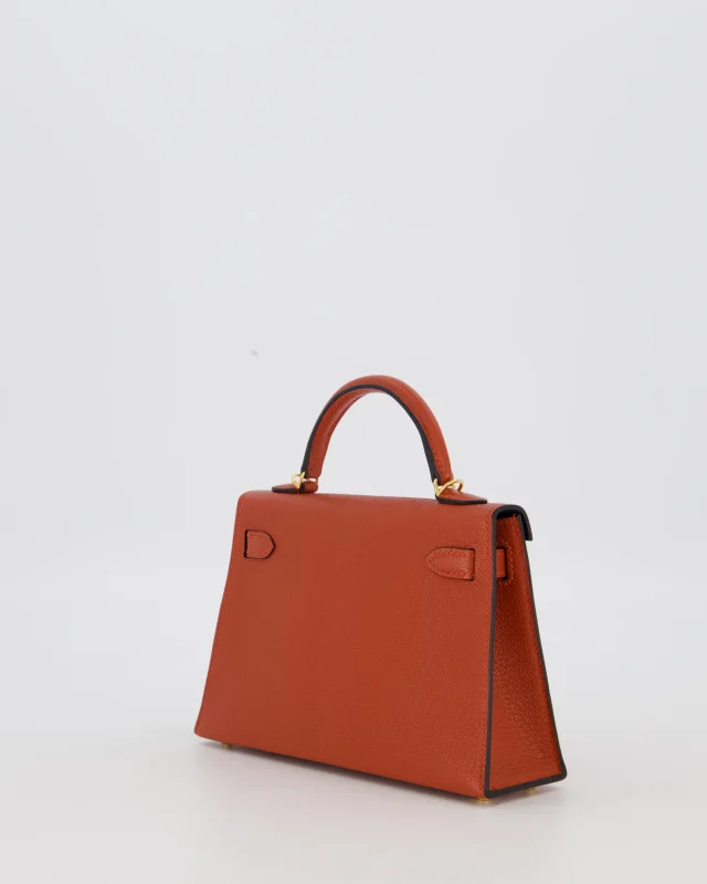 Hermès HSS Mini Kelly II 20 Bag in Blue Goatskin from Sellier, photo 6 of 24