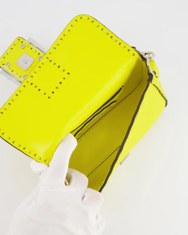 Fendi Yellow Leather Mini Baguette Bag in Yellow Leather from Sellier, photo 16 of 19