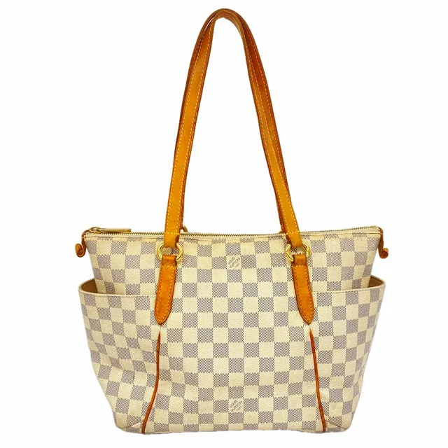 Louis Vuitton Tote Bag Damier Azur Totally PM White in White from The Reluxe