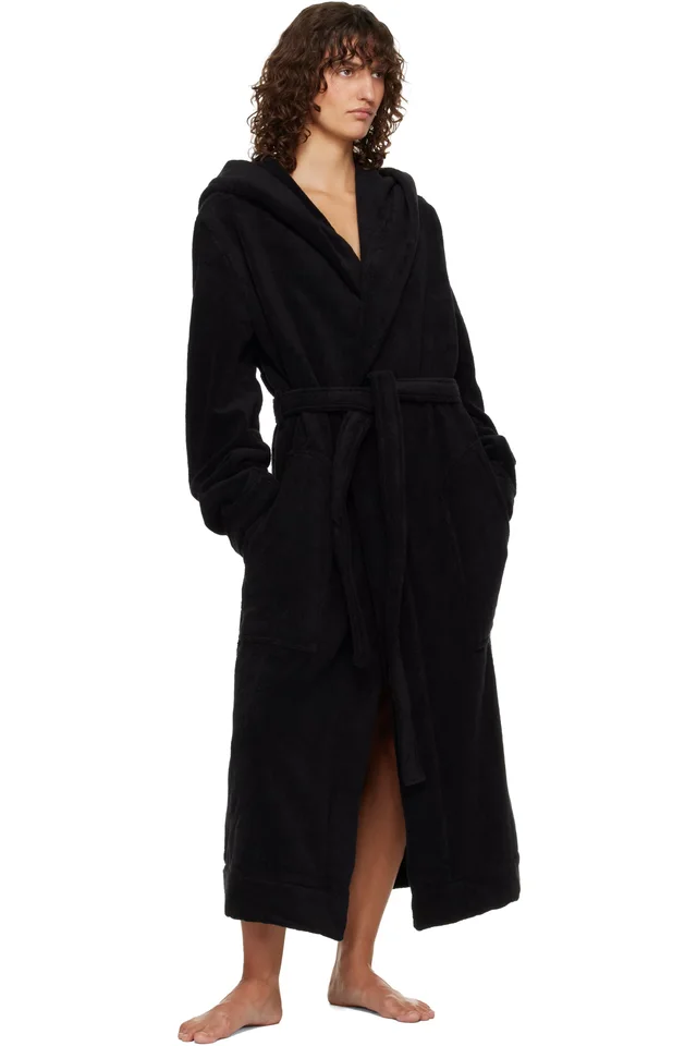 Rick Owens Black Temple Pentagram Bathrobe, photo 4 of 4 from SSENSE