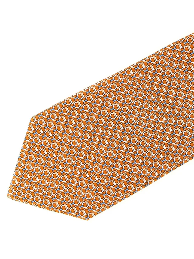 Ferragamo Intreccio Necktie — Orange Neckties in Orange Woven leather from HEWI, photo 2 of 2