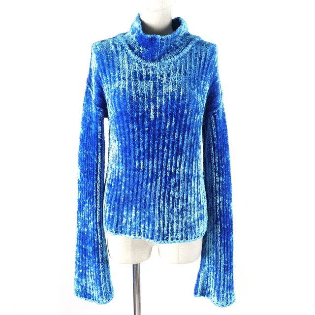 Acne Studios Rayon Nylon Chenille Sweater High Neck Pullover in Nylon from LuxUness