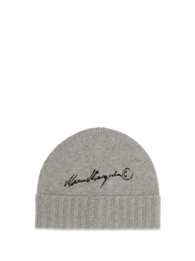 Maison Margiela S52tb0025m13288 Wool Knit Beanie — Gray Ovis Aries Beanies in Grey Wool from HEWI