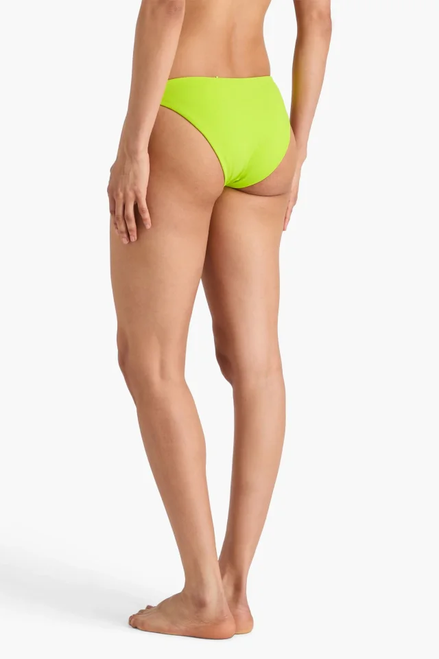 Mara Hoffman Reva Mid-Rise Bikini Briefs in Chartreuse, photo 3 of 4 from THE OUTNET