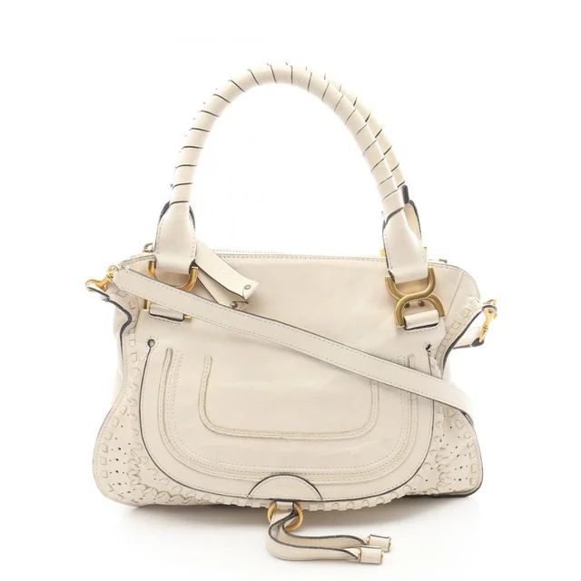 Chloé Marcie Handbag Leather Ivory White in white Leather from Poshmark