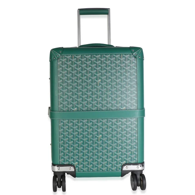 Goyard Green Goyardine Canvas Bourget PM Suitcase Silver Hardware, 2020 from Sotheby's