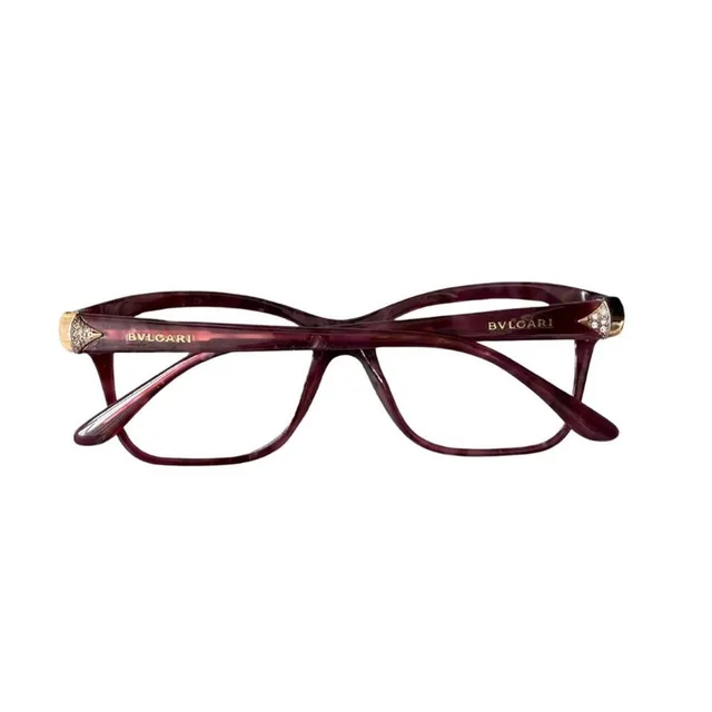 Bvlgari Women's Sunglasses - Burgundy/Brown in red|brown from Depop, photo 1 of 1