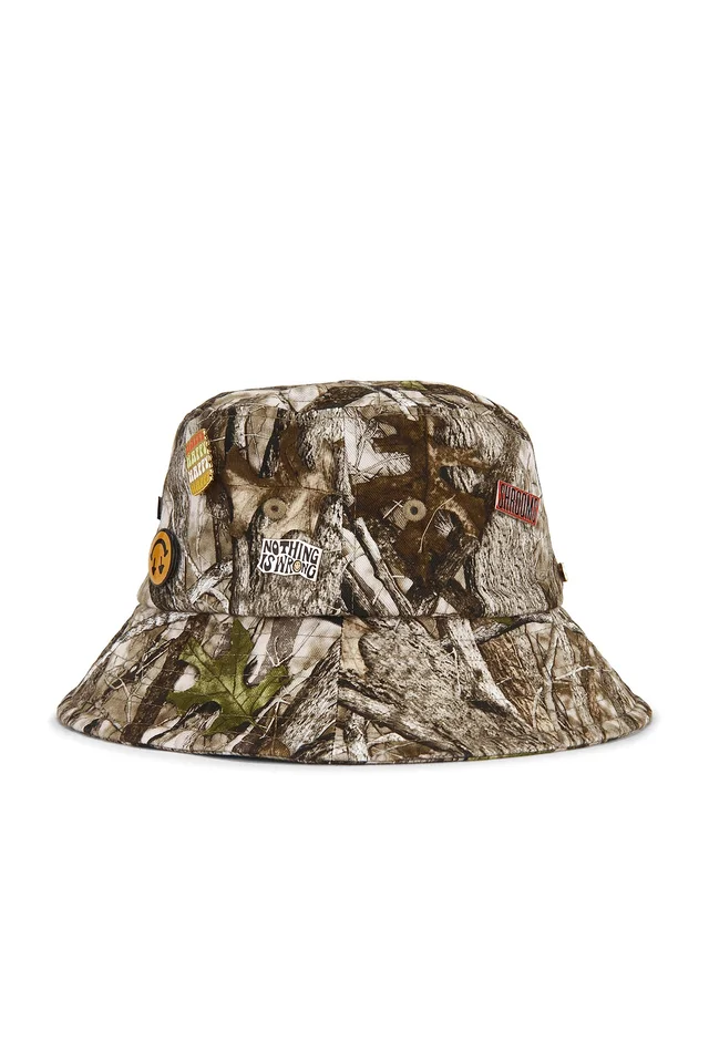 Happy Caps Pin Bucket Hat in Tree Camo, photo 3 of 5 from REVOLVE (Canada)