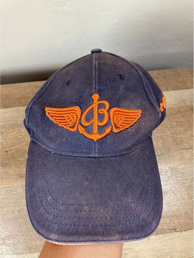 Mens Navy Blue Breitling Hat Adjustable Distressed One Size Cap in blue from Poshmark