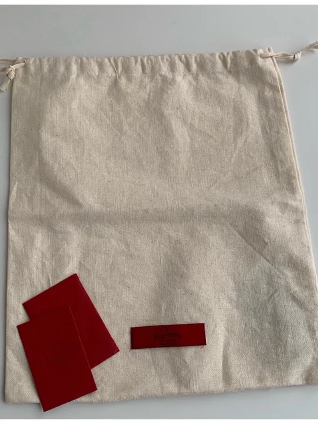 Valentino Garavani Off White Cotton Canvas Dust Bag Travel Storage Bag Id Card in red Canvas from Poshmark