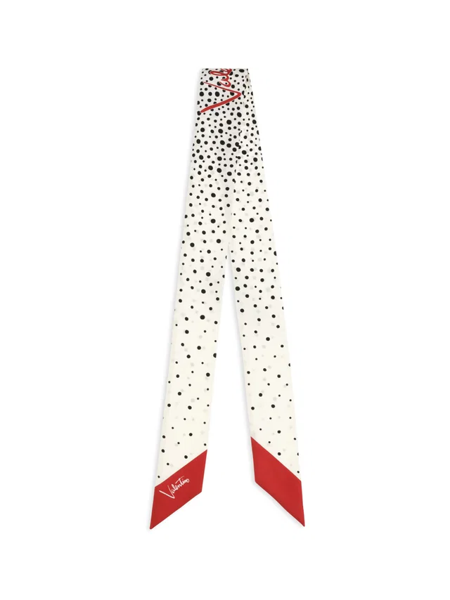 Valentino Garavani Scarf — White Silk Scarfs in White Silk from HEWI