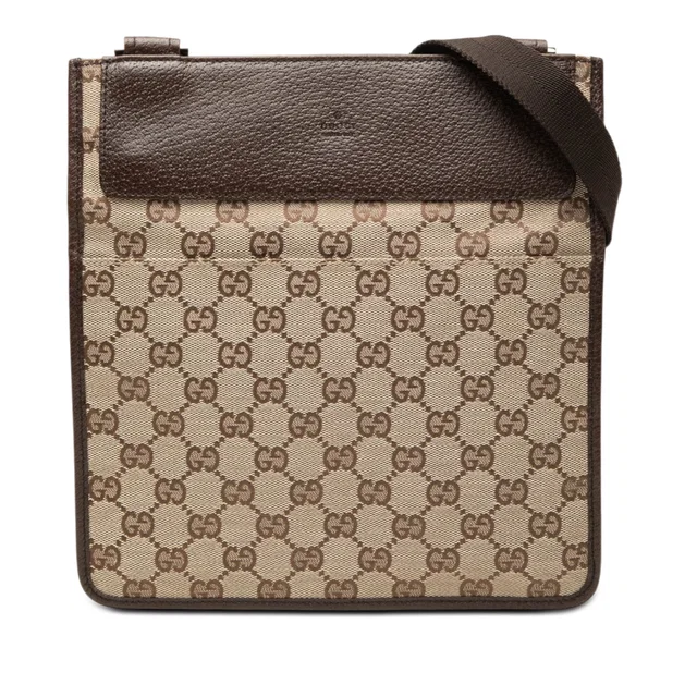 Beige Gucci GG Canvas Crossbody in Beige Canvas from Designer Revival