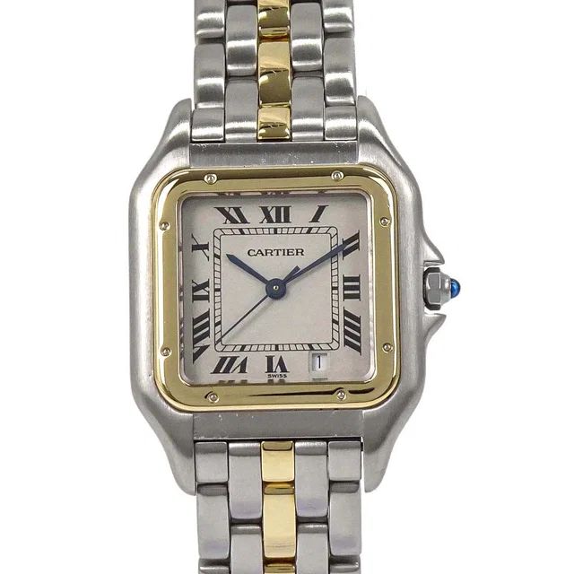 Cartier Panthere MM 27mm 1-Row Ref.1100 Quartz Watch 18KYG SS from AMORE Vintage Tokyo